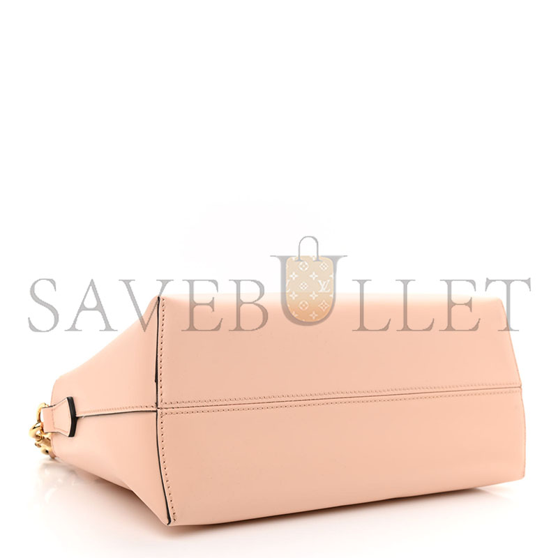 F**di vitello king logo embossed medium by the way boston bag light rose (27*18*12cm)